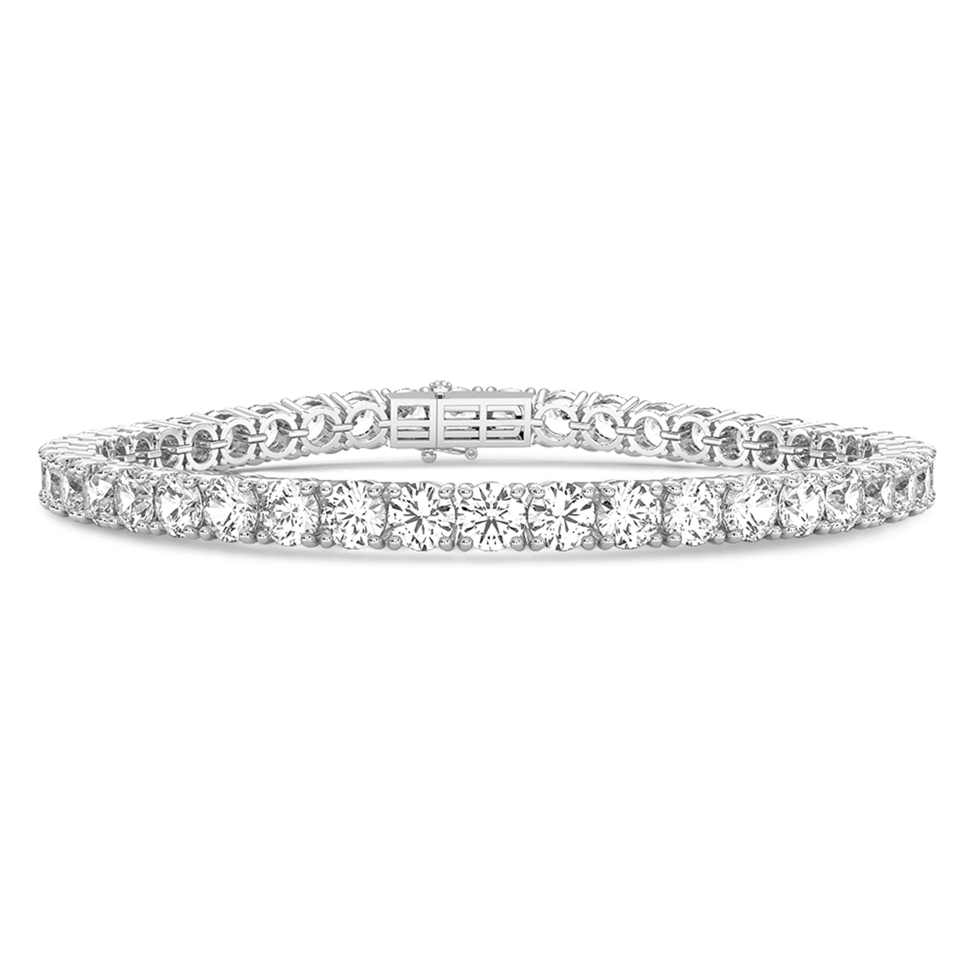 14k Gold Lab Grown Diamond Tennis Bracelet (7 Ct, Color-D, Clarity- VS) 7 inch