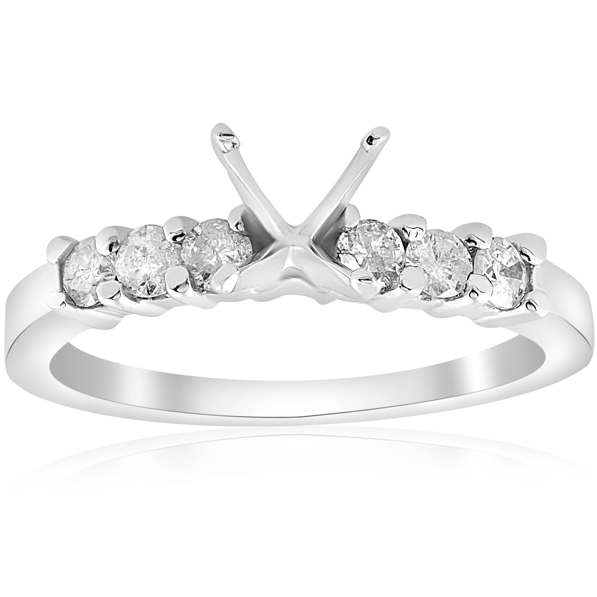 1/2 CT Diamond Engagement Semi Mounting Ring Setting 14K