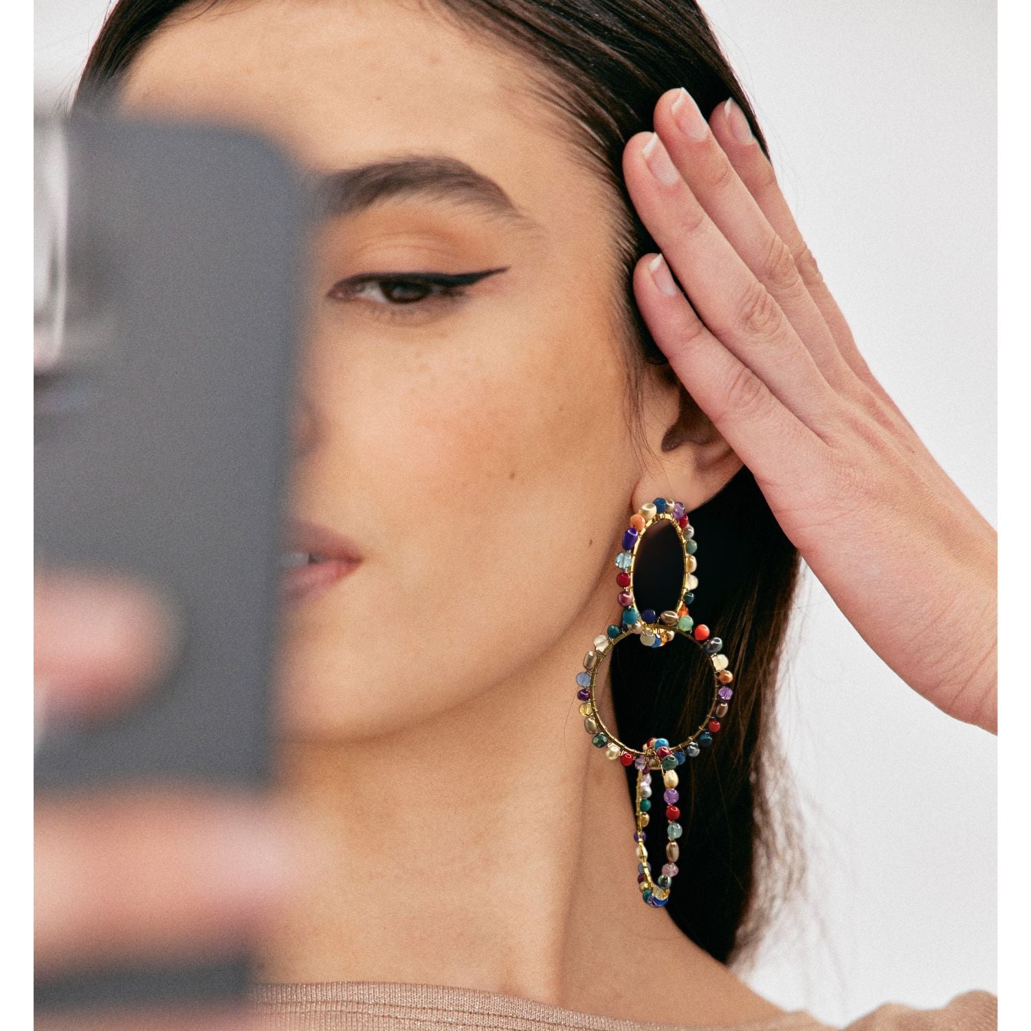 Begemmed Lindy Gold Plated Earrings