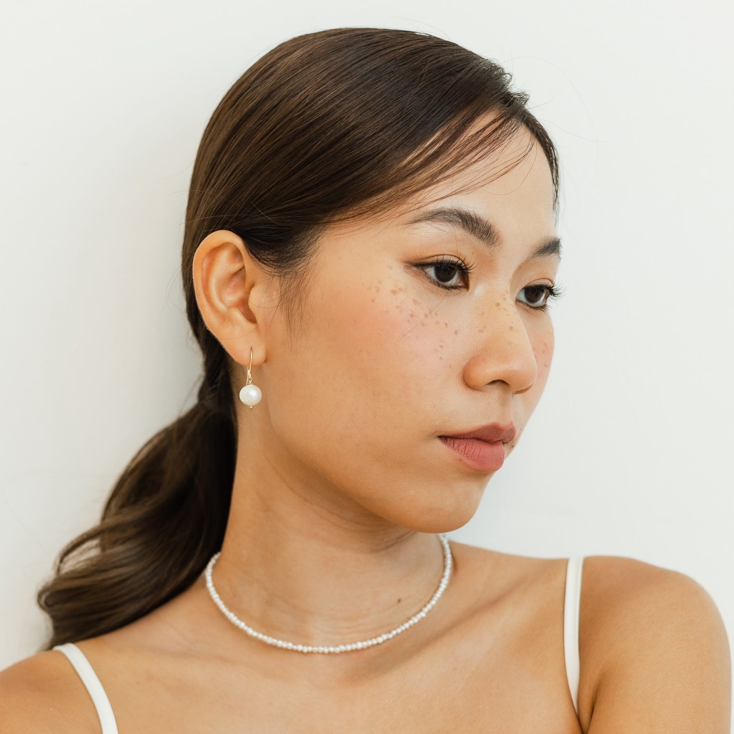 Bella Necklace White Freshwater Pearls