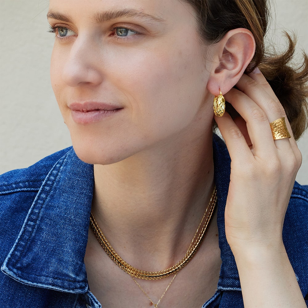 Bella Textured Hoops