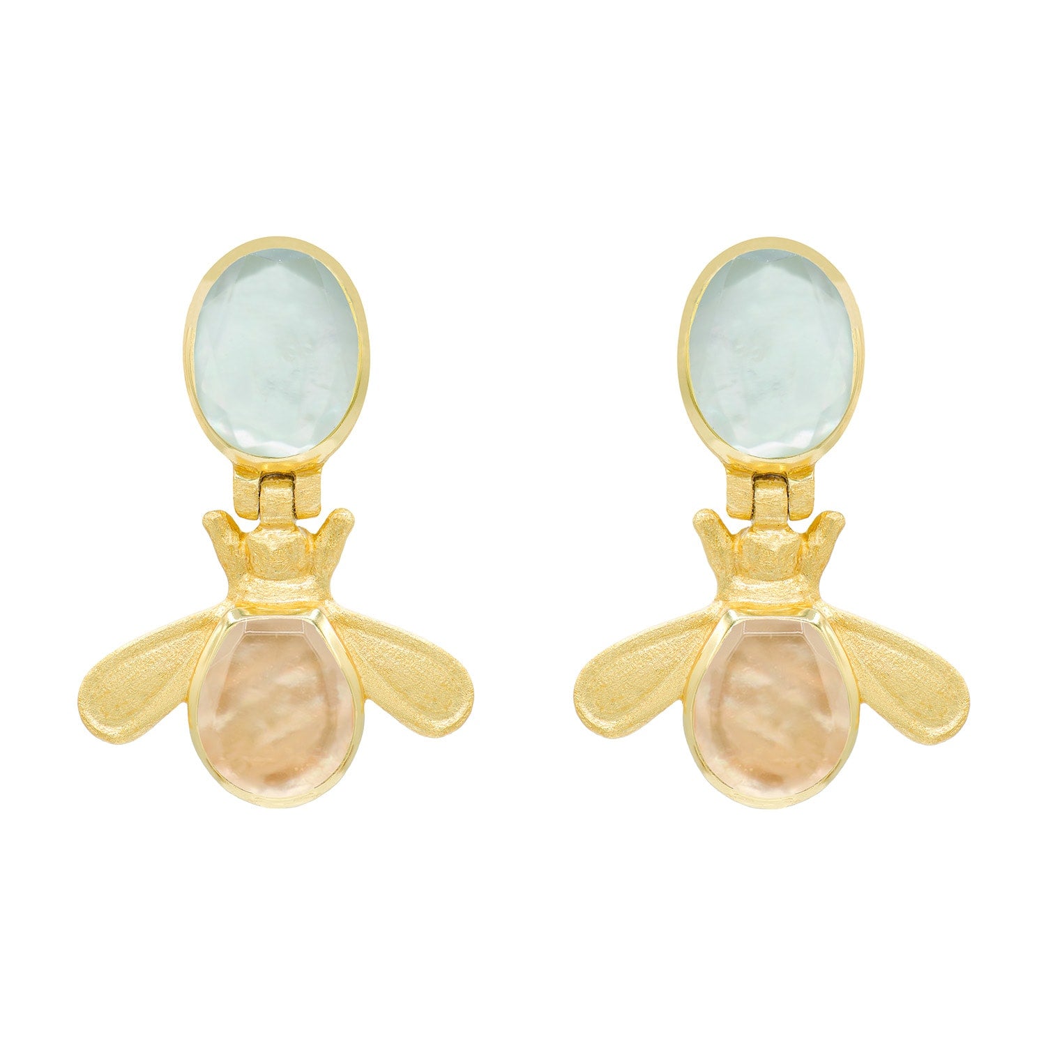 Belle Earrings In Aqua & Morganite