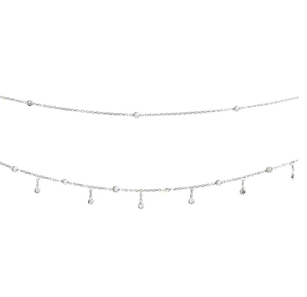 Belly Double Chain - Silver