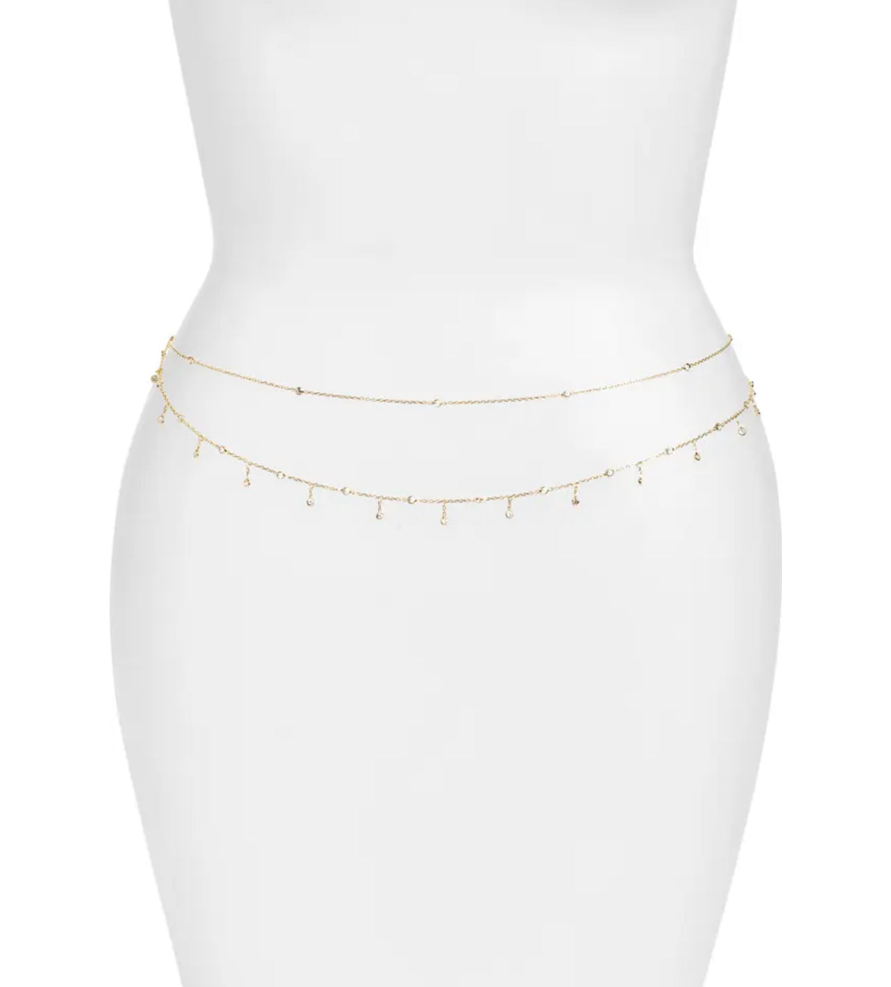 Belly Double Chain - Silver