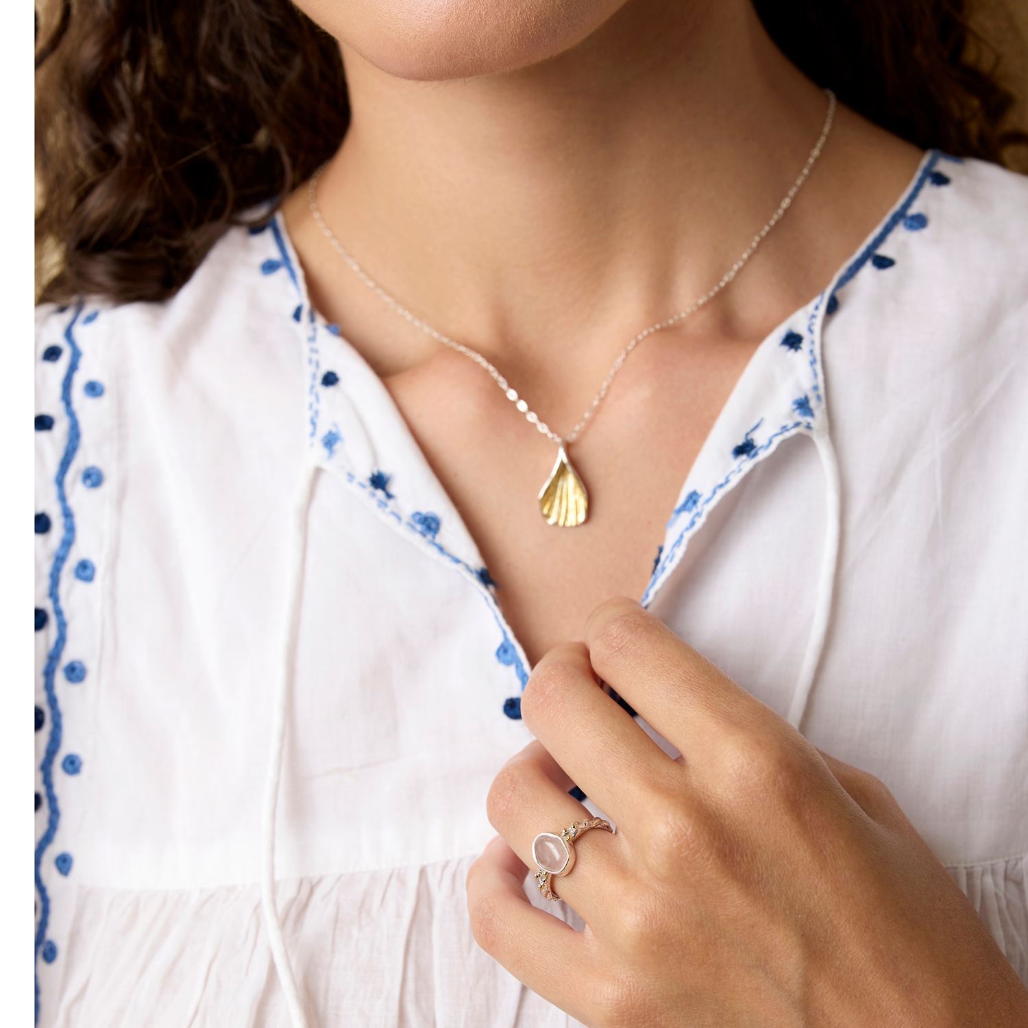 Gold Vermeil Shell Pendant