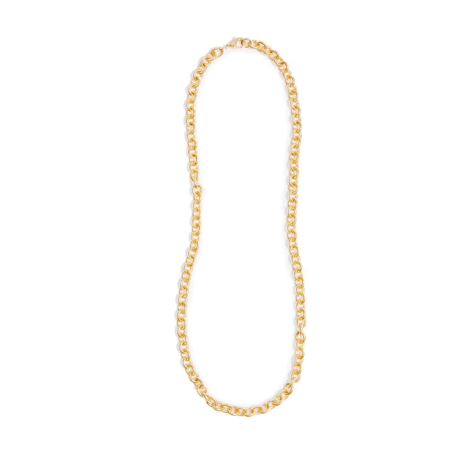 Belveled Small Loop Chain Necklace