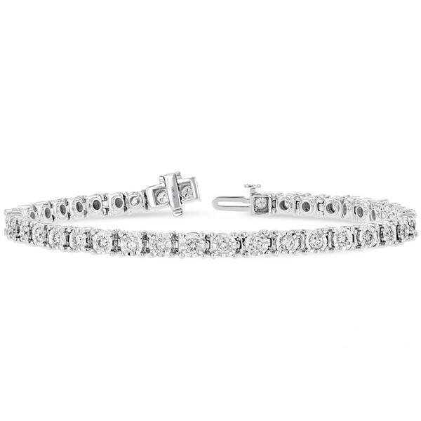 10K White Gold 1.00 Diamond Tennis Bracelet