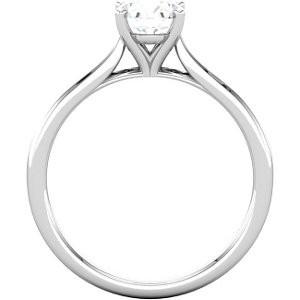 10K White Gold Cathedral Engagement Ring Solitaire