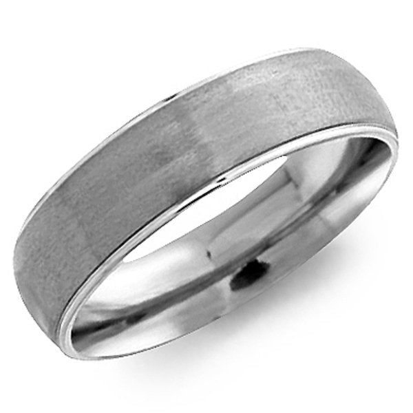 6MM Classic Titanium Sandpaper Wedding Band