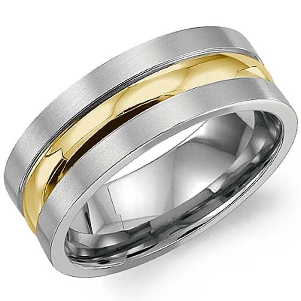 9MM Titanium High Polished Convex Center Wedding Band