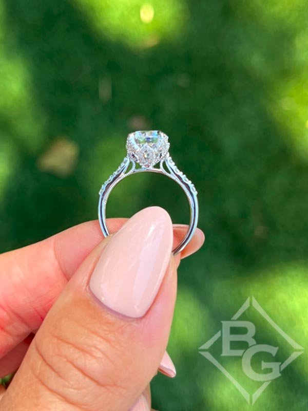 Astra Galactic Head Round Diamond Engagement Ring