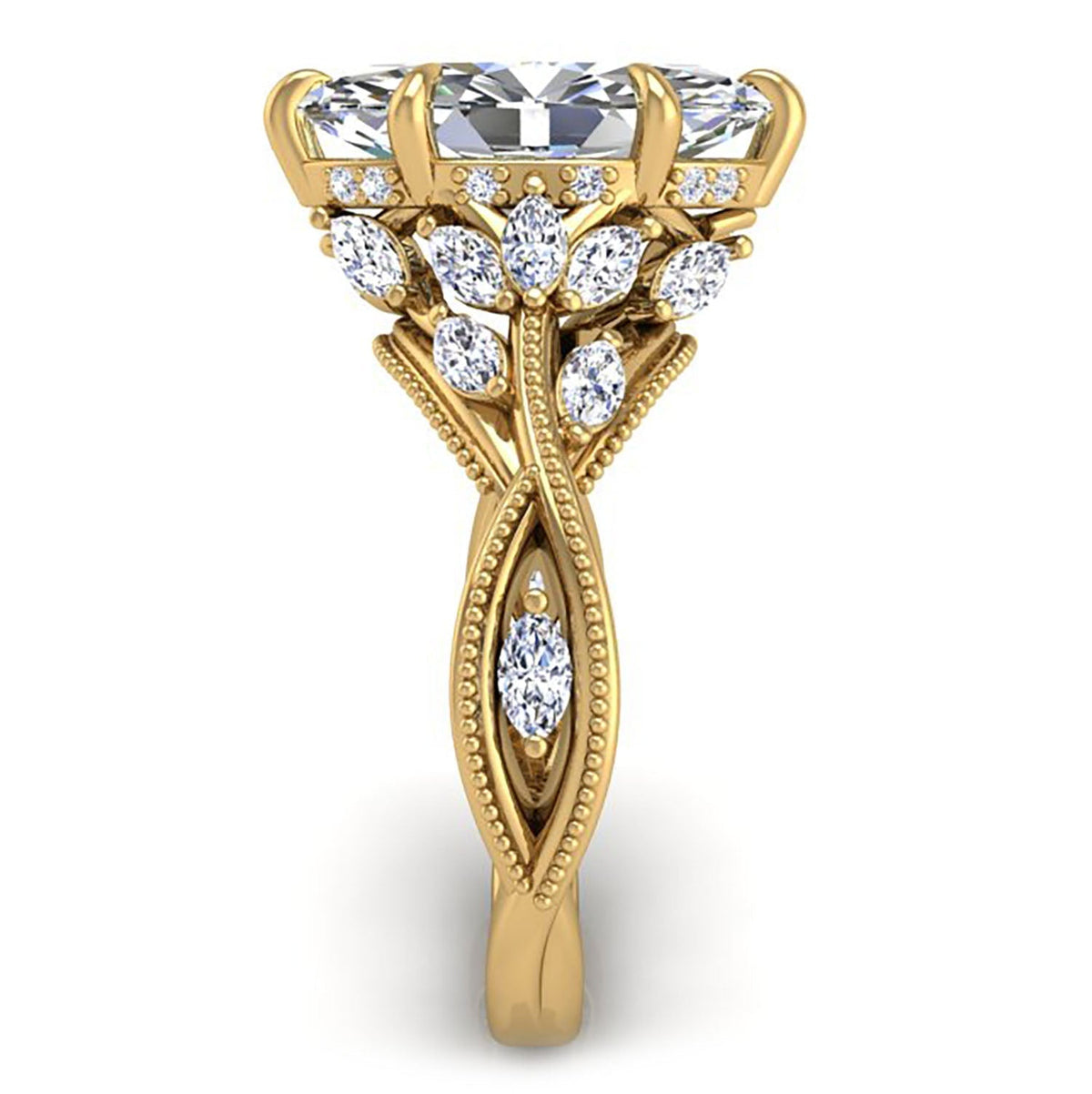Bellatrix Marquise Diamond Crown Engagement Ring
