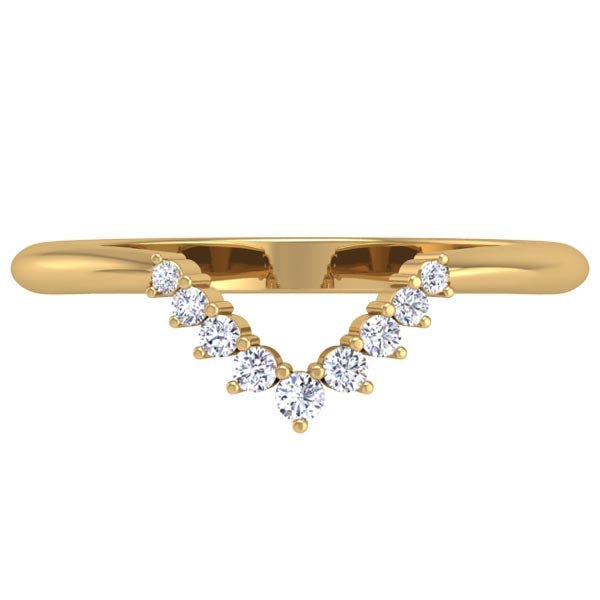 Chevron Moonglow Diamond Wedding Band