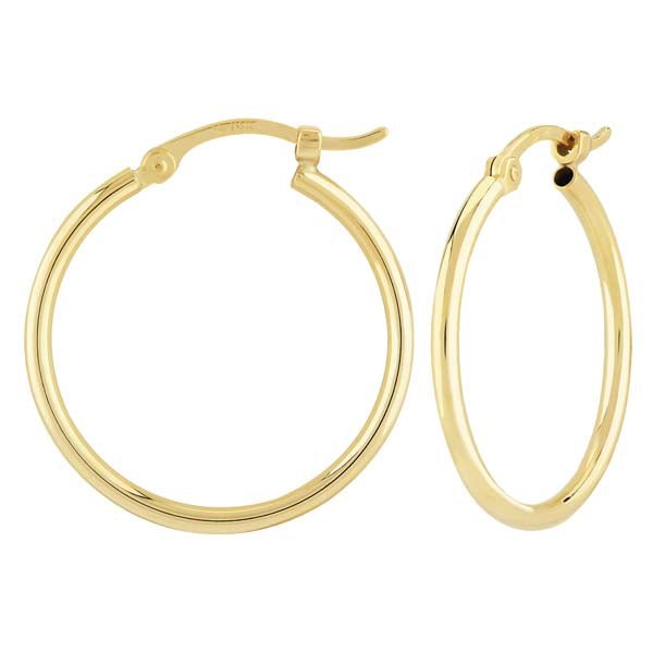 Classic Gold 3/4 Inch Hoop Earrings