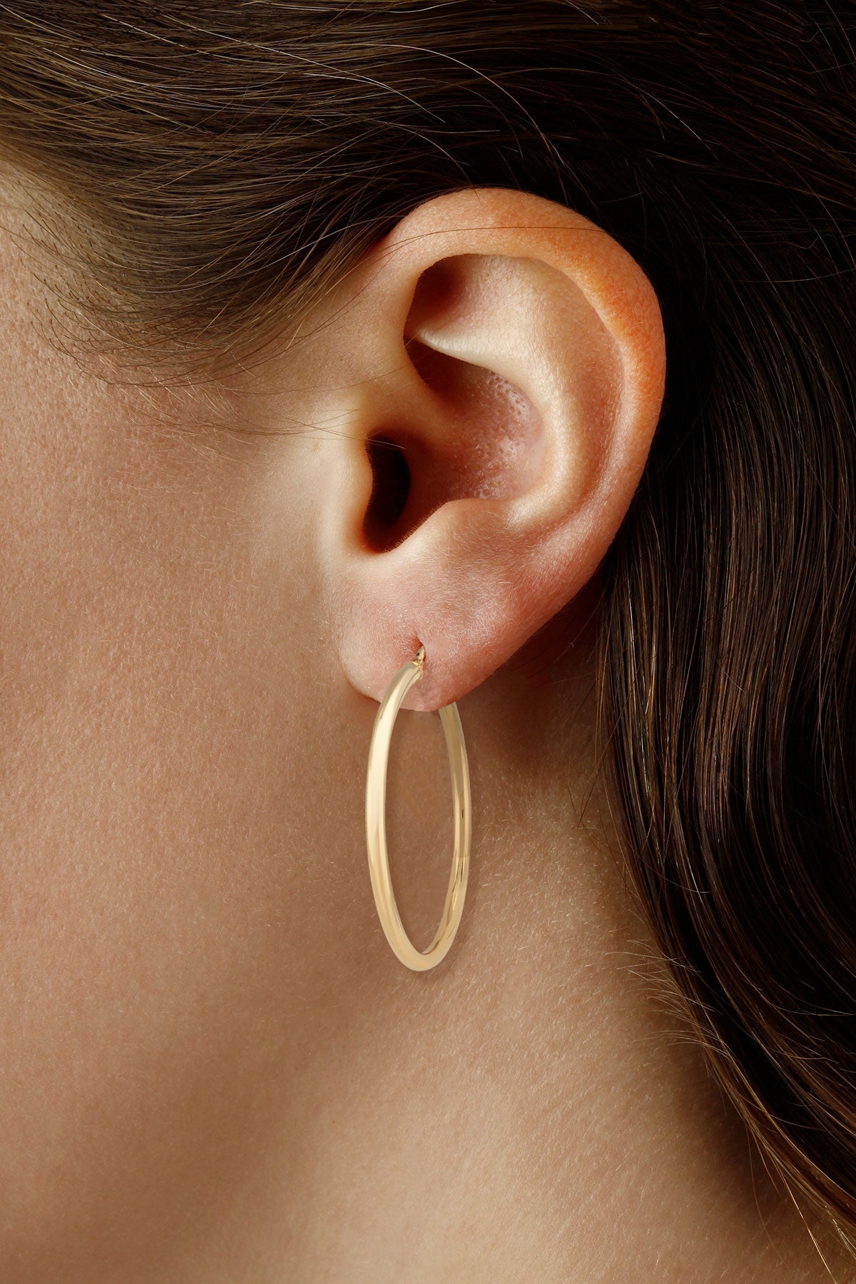 Classic Gold Large Hoop Earrings