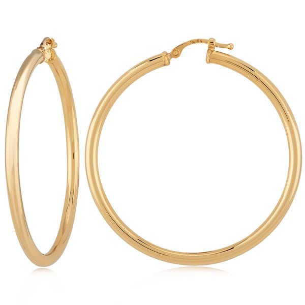 Classic Gold Large Hoop Earrings