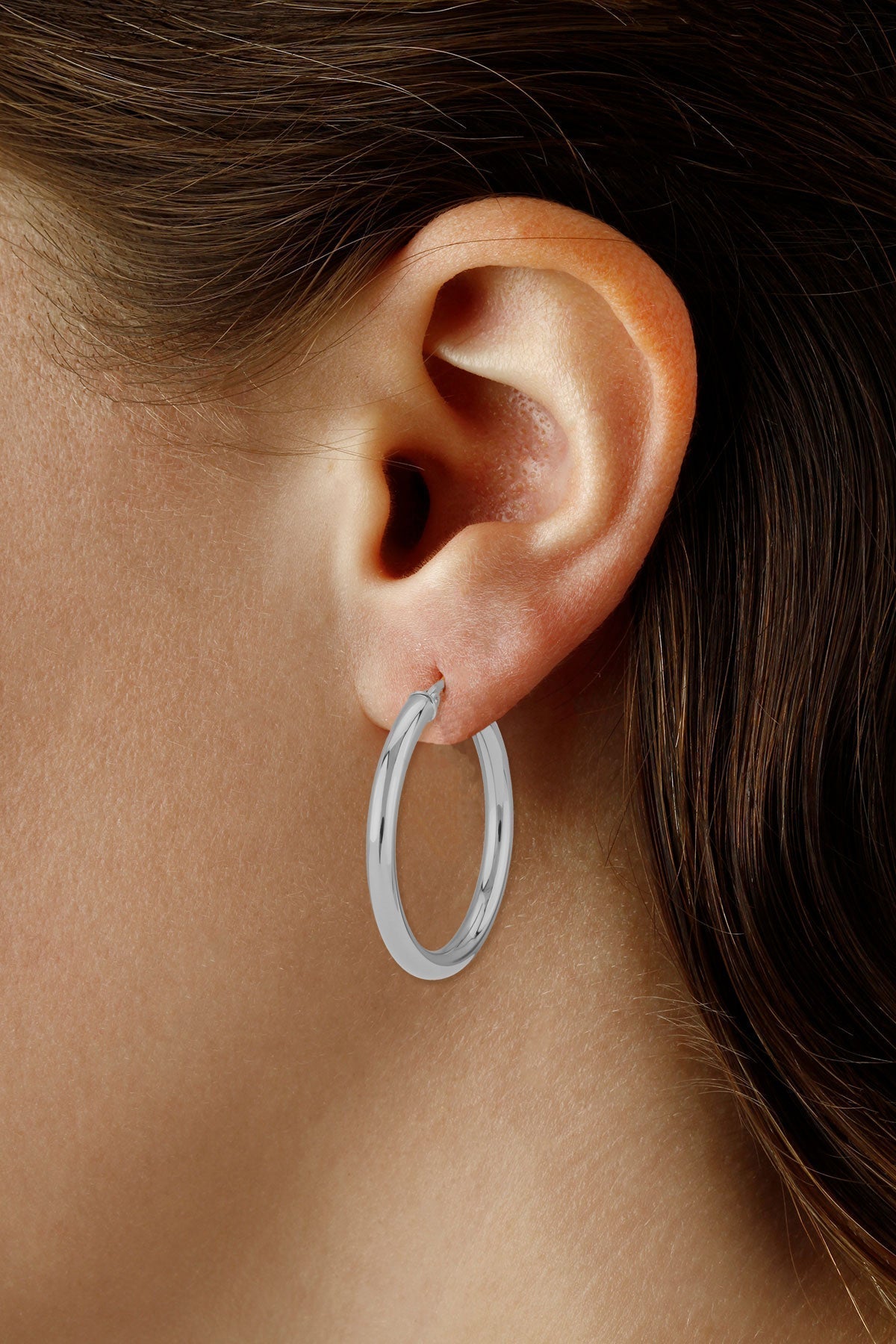 Classic Sterling Silver 30MM Hoop Earrings