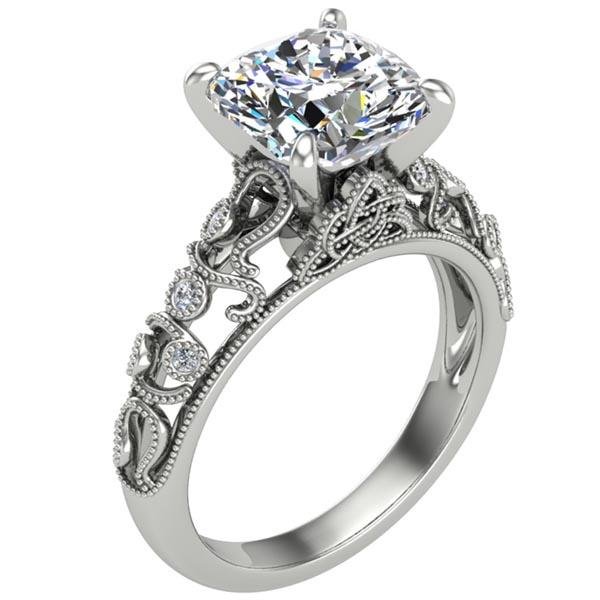 Astrological Zodiac Sign Diamond Engagement Ring