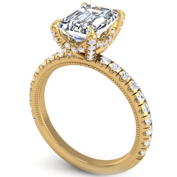 Emerald Cut Orion Diamond Engagement Ring