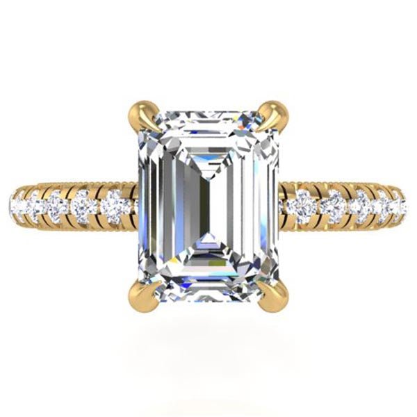 Emerald Cut Orion Diamond Engagement Ring
