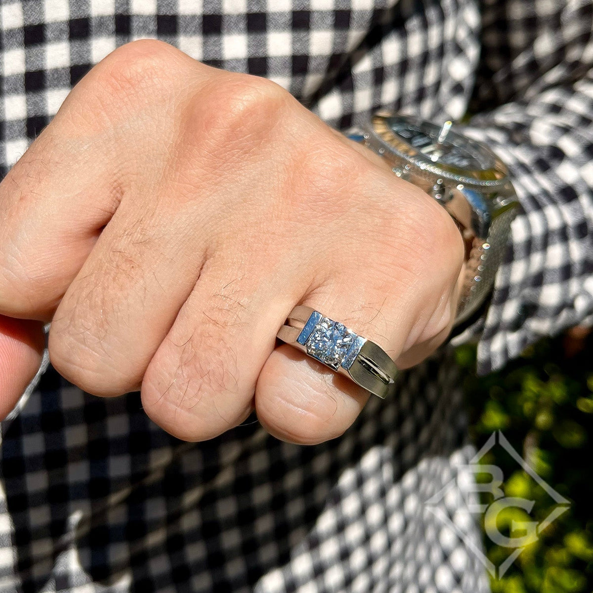 Grove' Tension Set Style Engagement Ring