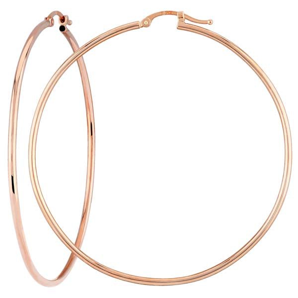 Large Thin 2 Inch Gold Hoop Earrings