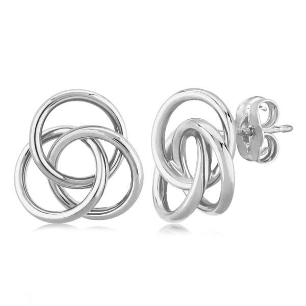 Love Knot Triple Circle Earrings