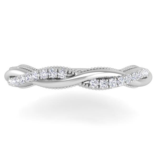 Luna Twist Diamond Wedding Band