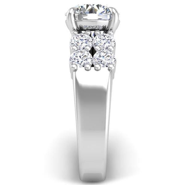 Mini-Getty Round Cut Diamond Engagement Ring