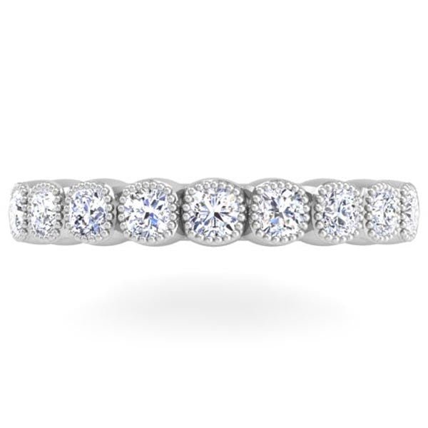 Vega Milgrain Bezel Set Diamond Wedding Band