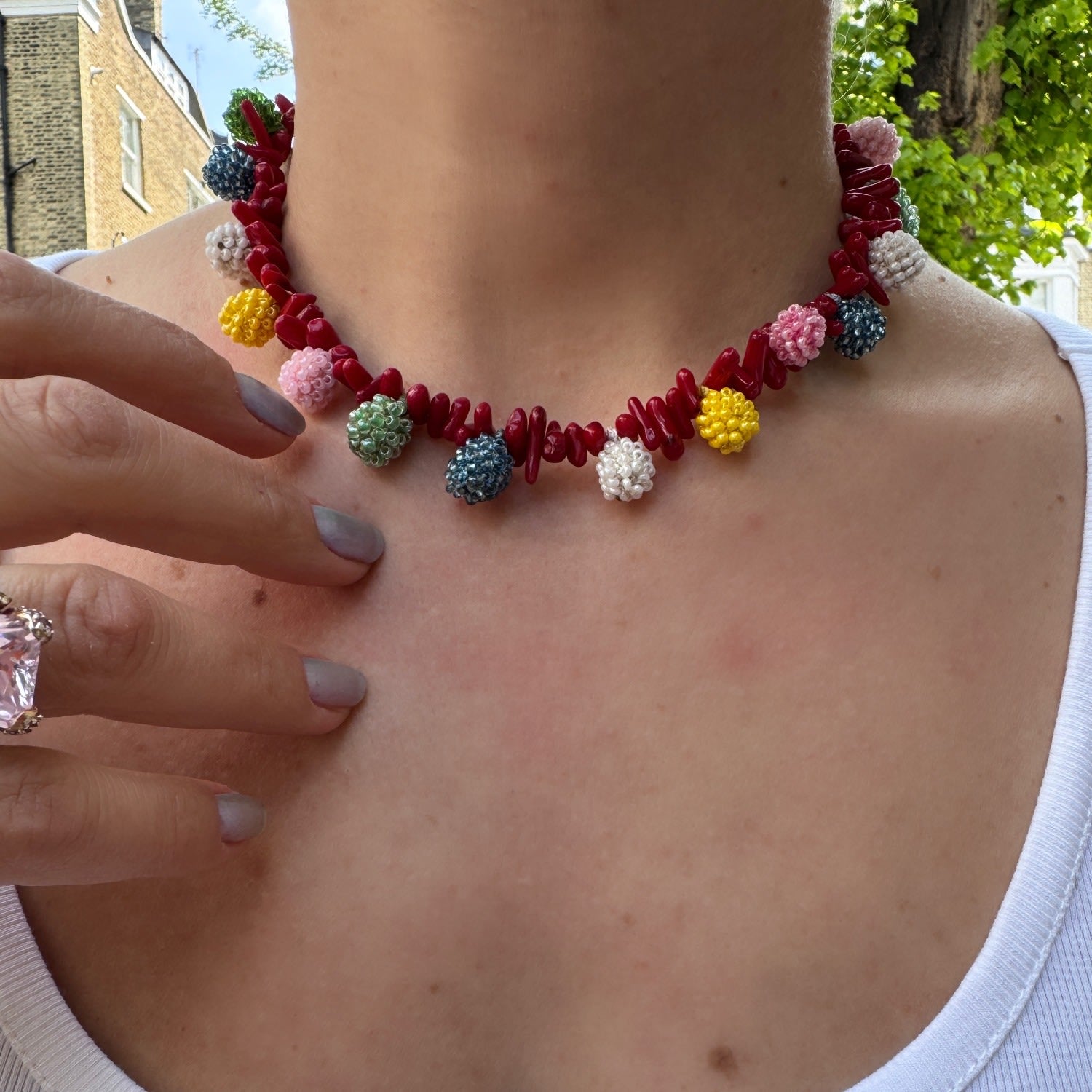 Berry Kissed Coral Necklace