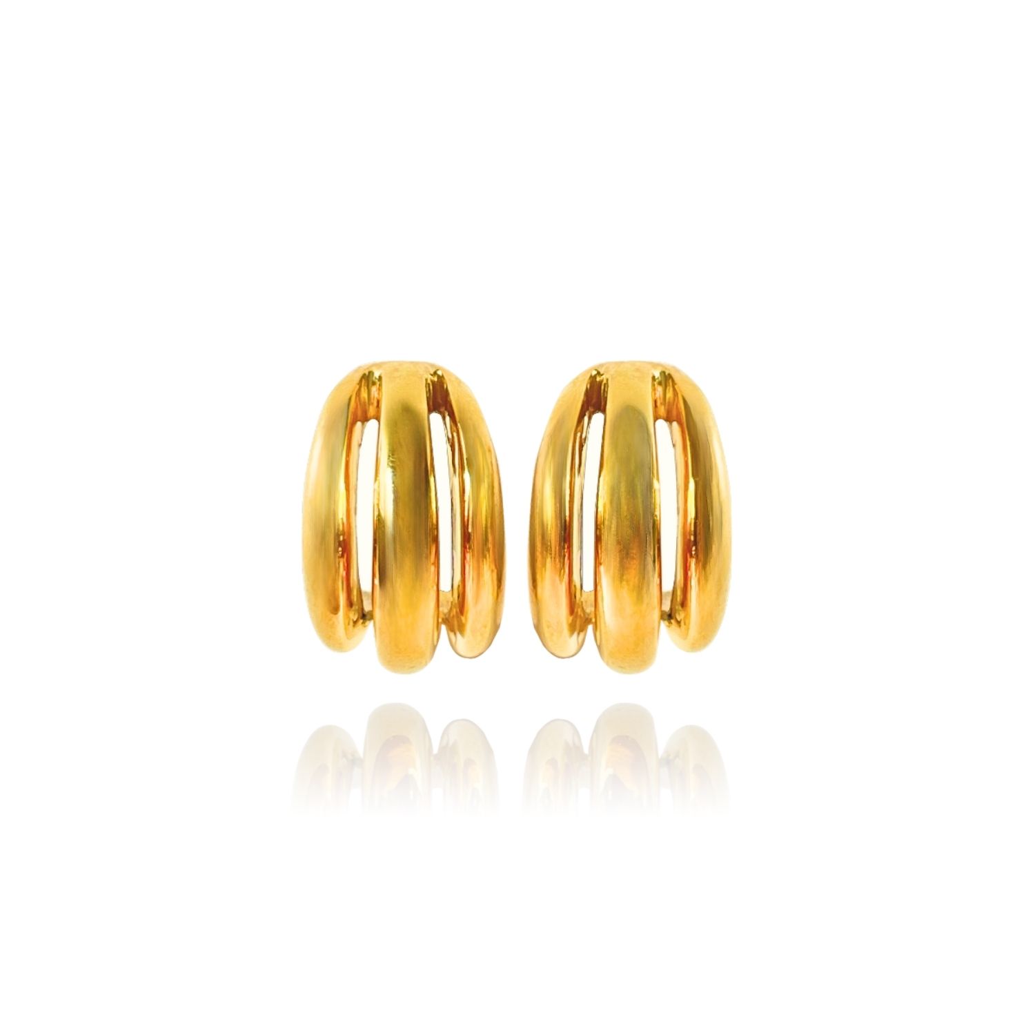 Bery Vintage Big Gold Hoop Earrings
