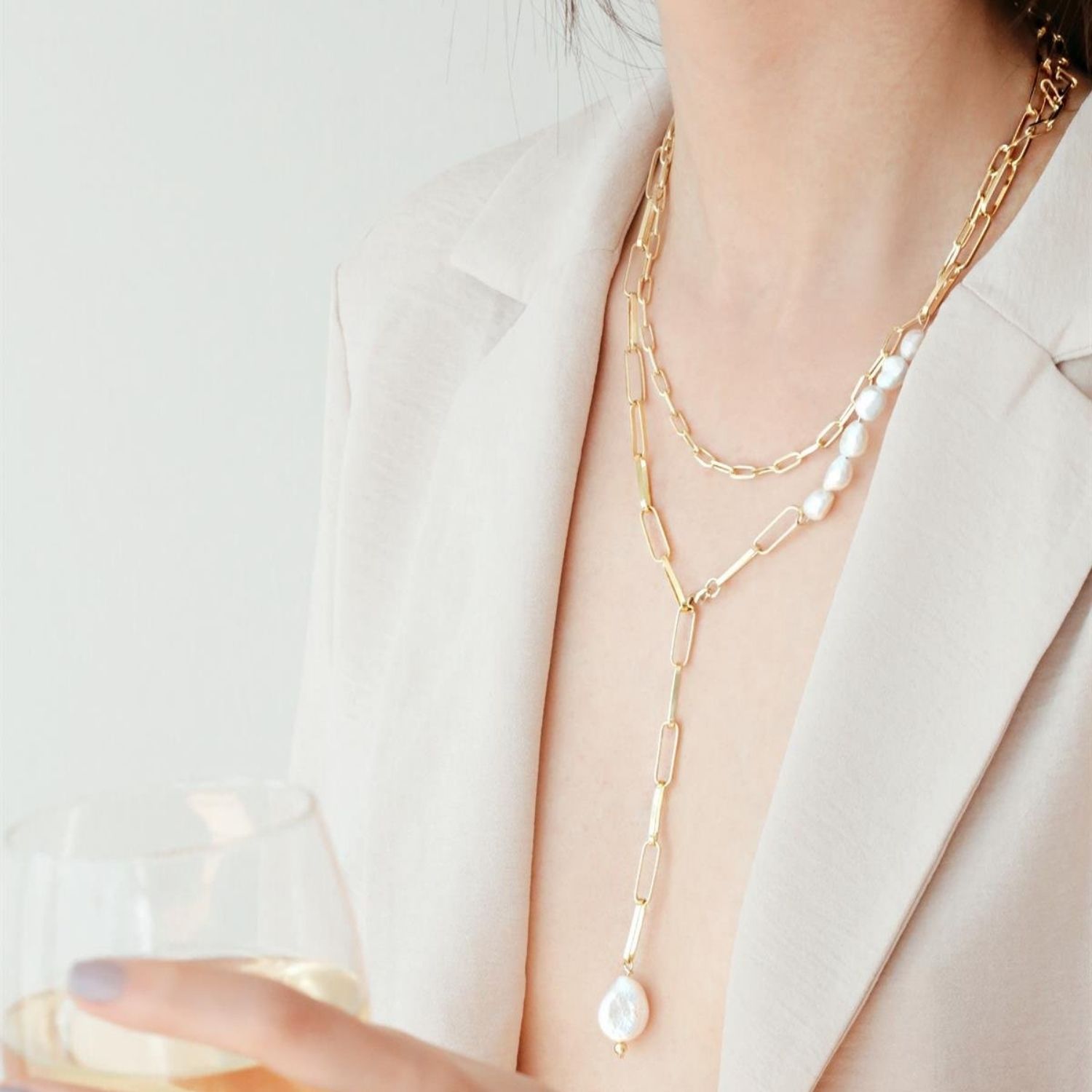 Bety Chain Pearl Necklace