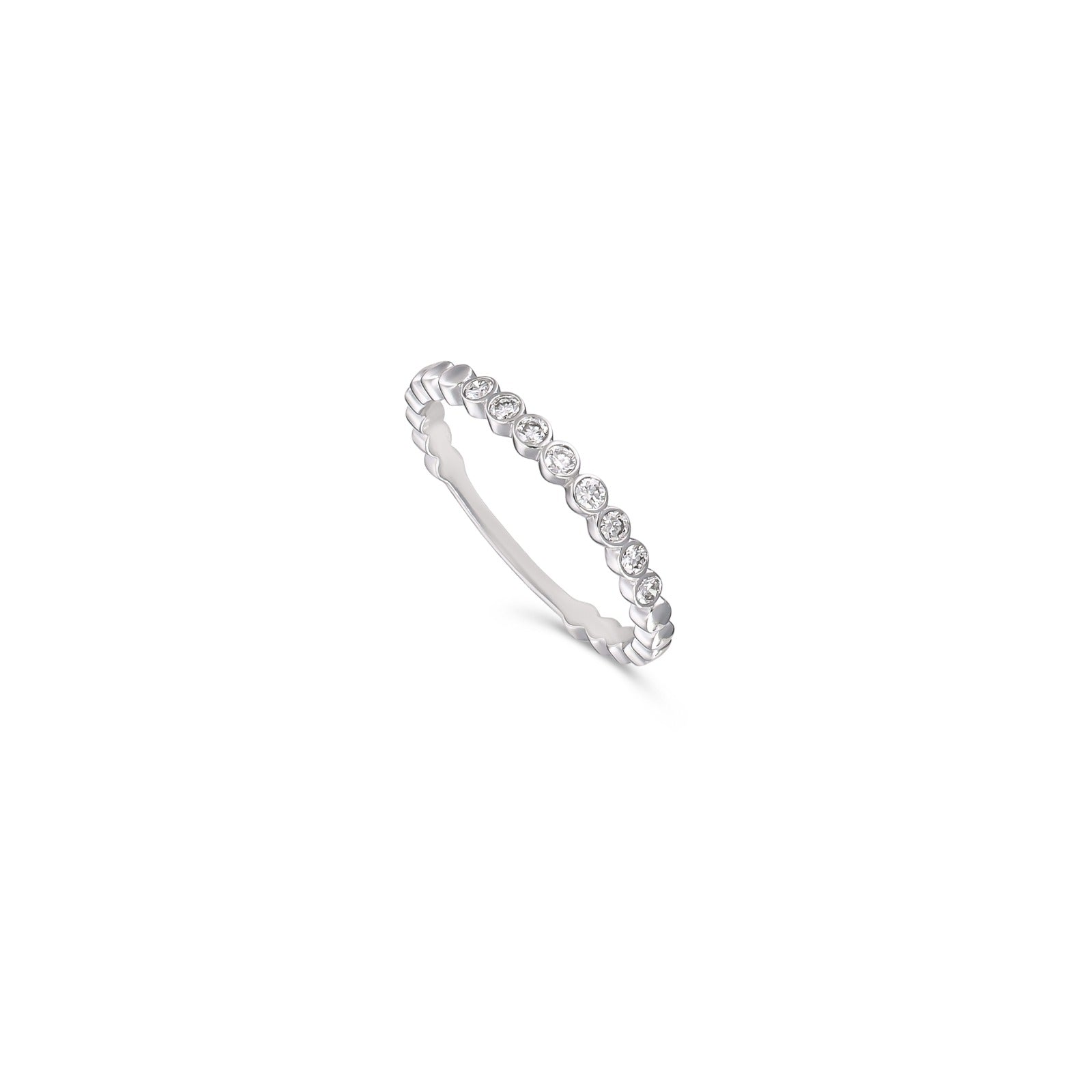 Bubble Diamond Wedding Band