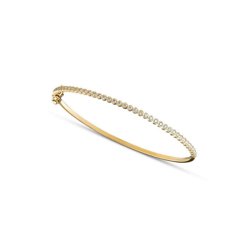 Bezel Set Diamond Bangle