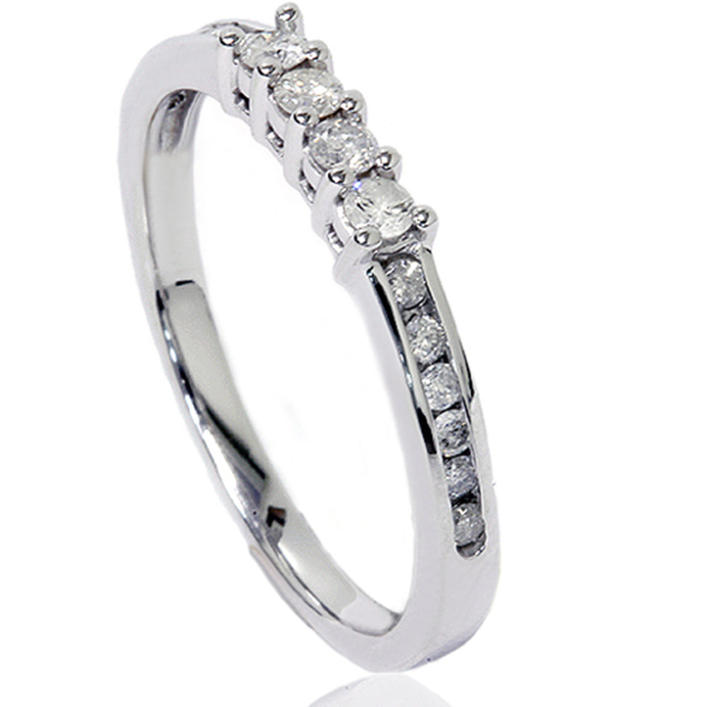 1/3ct Diamond Wedding Ring 14K White Gold