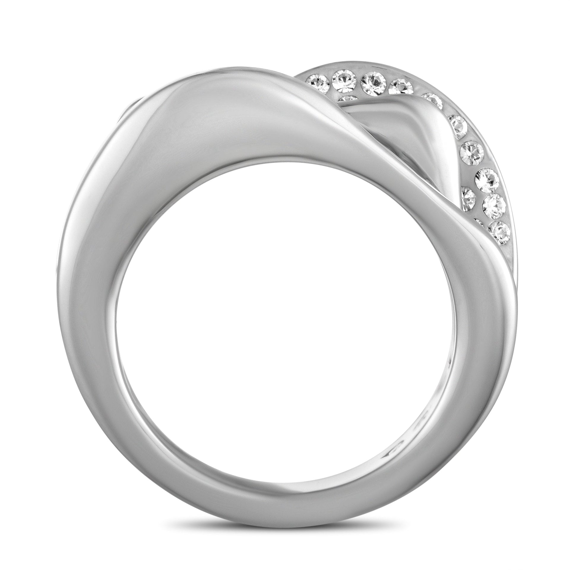 Swarovski Hilly Rhodium- Plated Crystal Ring