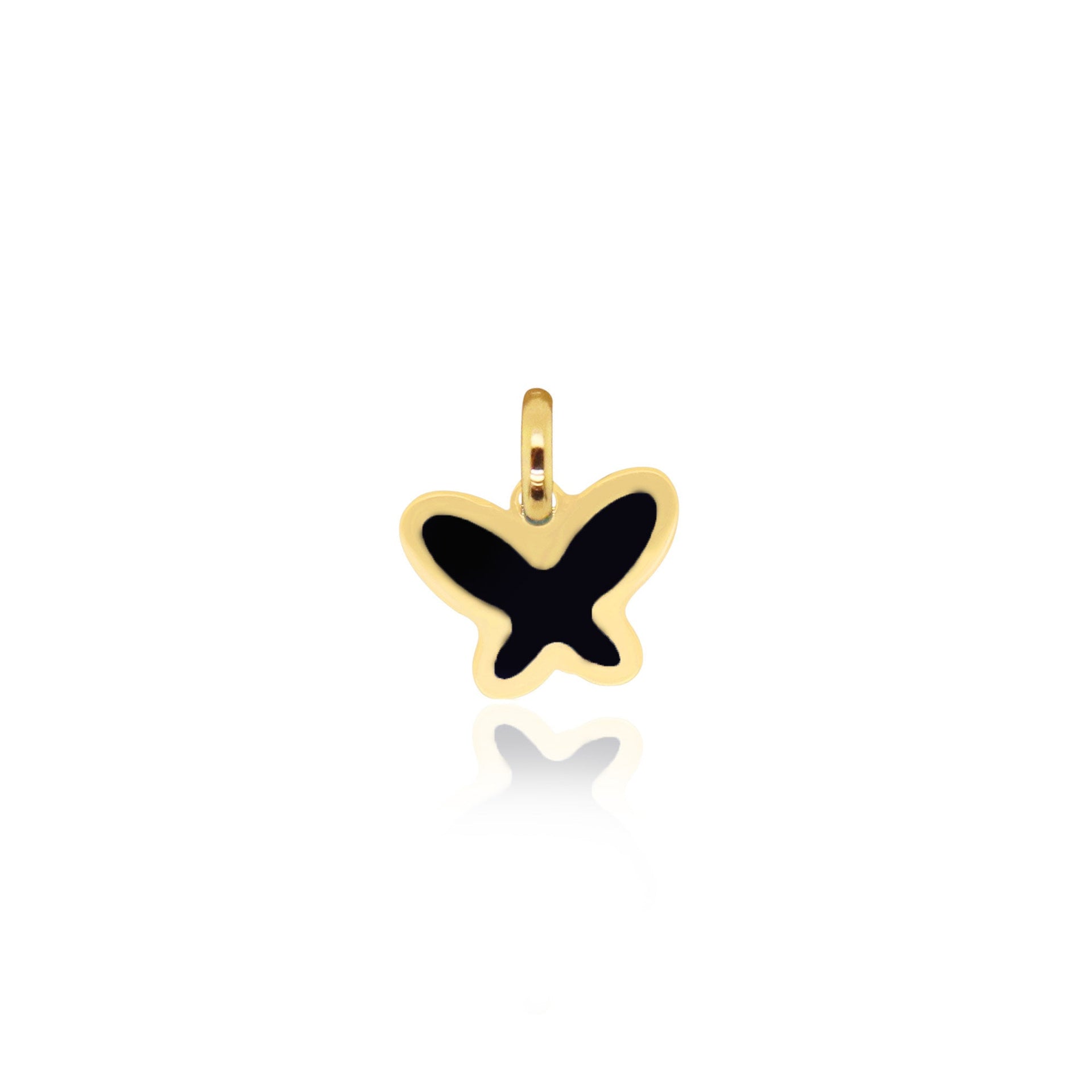 Onyx Butterfly Charm