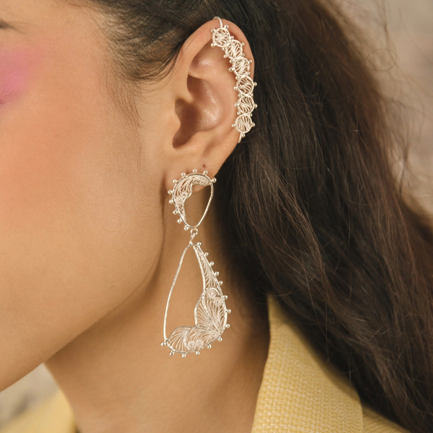 Pandora Melting Silver Earrings