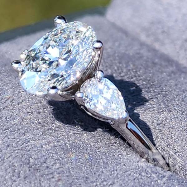 BGLG Darien 2.5 Carat Oval Three Stone Lab-Grown Diamond Engagement Ring