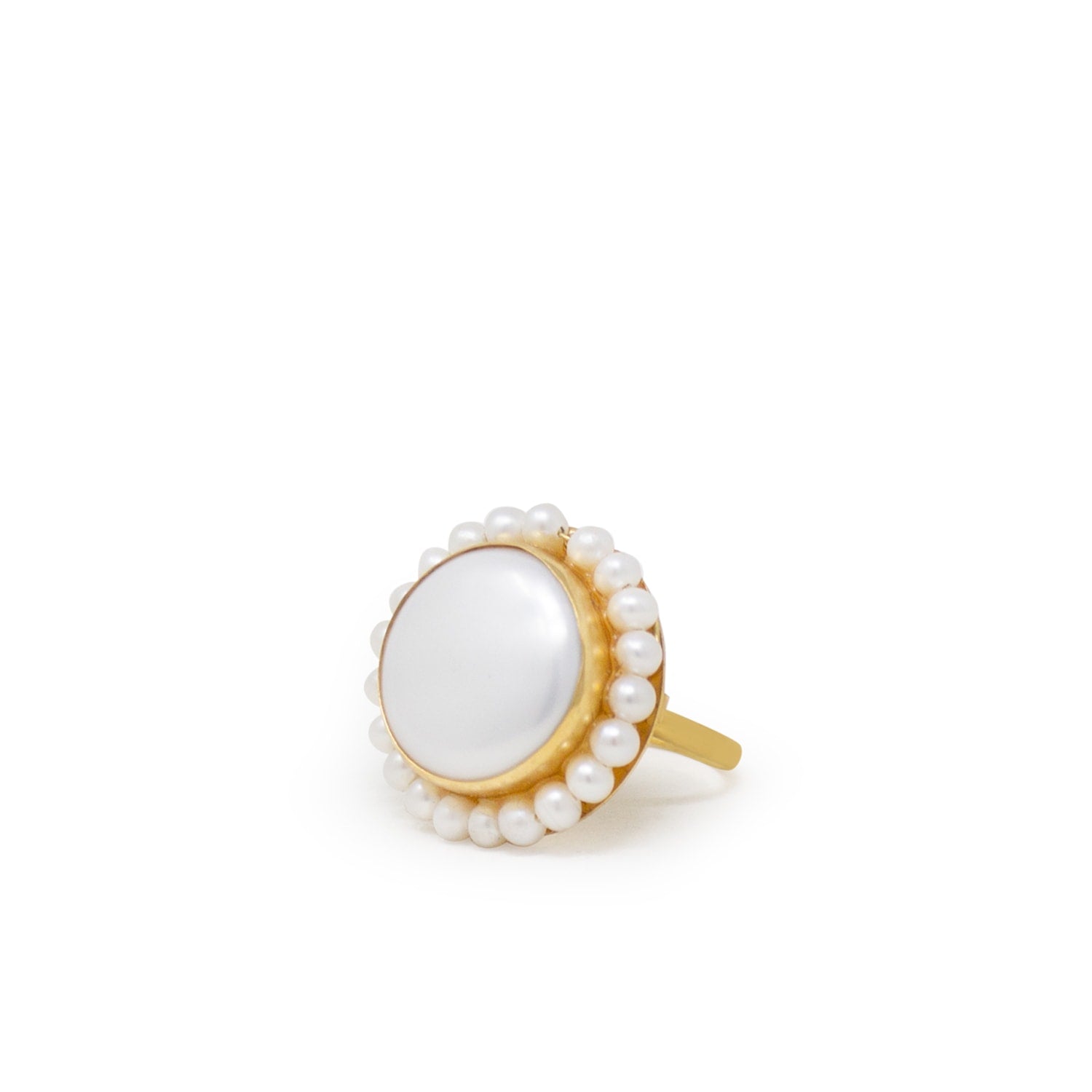 Bianca Gold Vermeil Pearl Stacking Ring