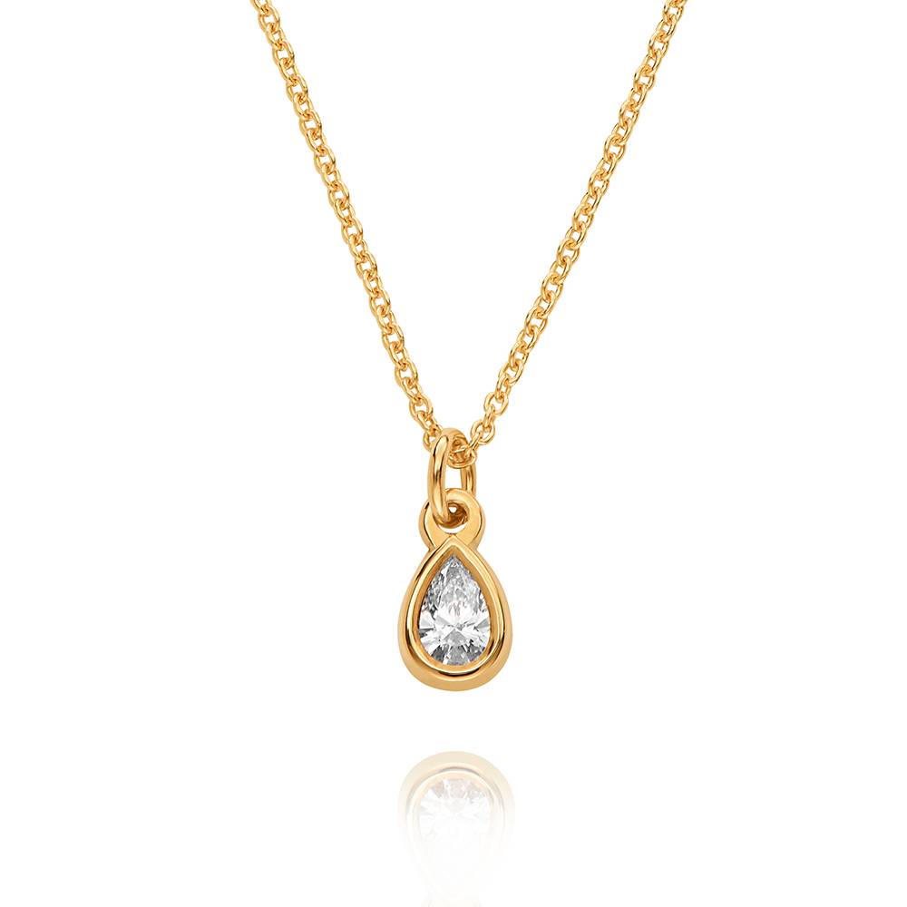 Bianca Teardrop Necklace with 0.20CT Diamond in 18K Gold Vermeil