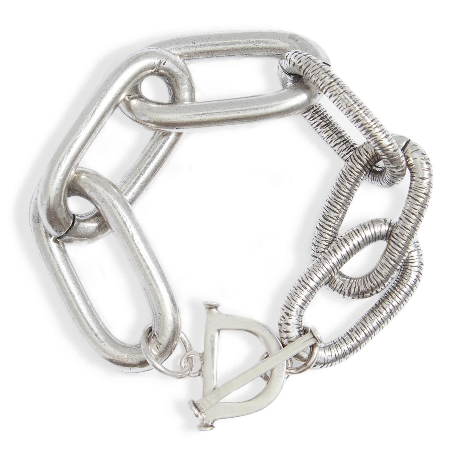 Bicycle Chunky Chain Link Bracelet - Silver