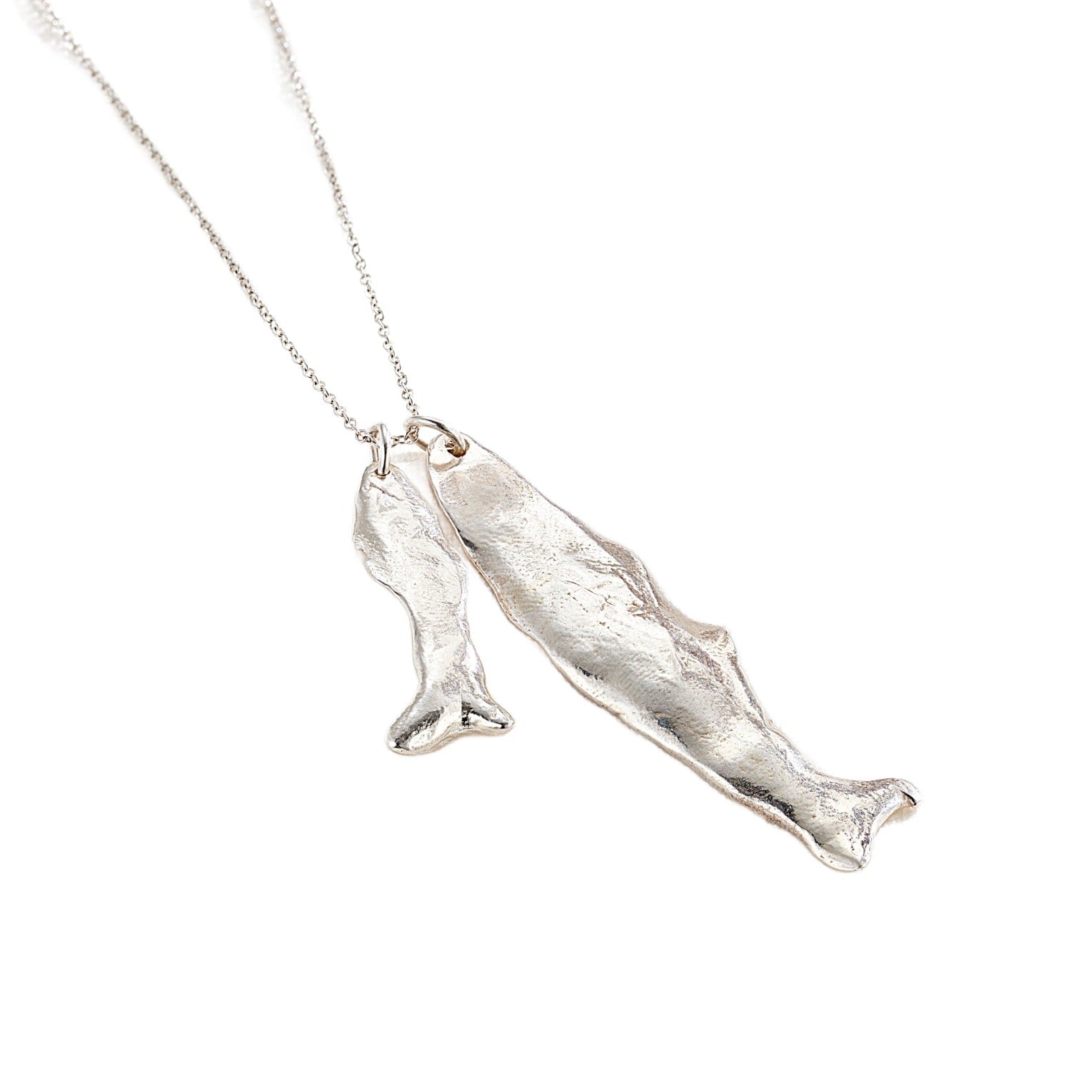 Big Fish Little Fish Fortune Pendant Necklace