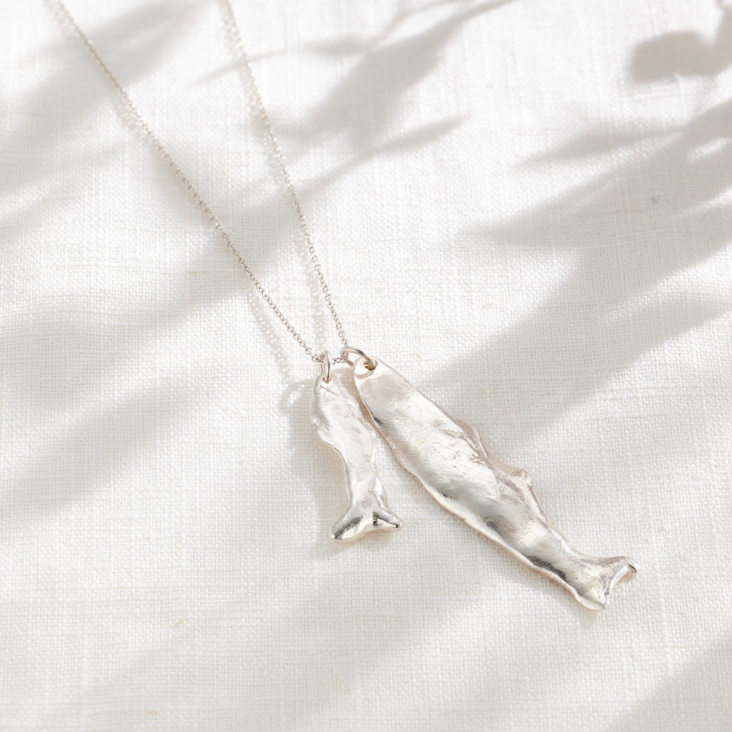 Big Fish Little Fish Fortune Pendant Necklace