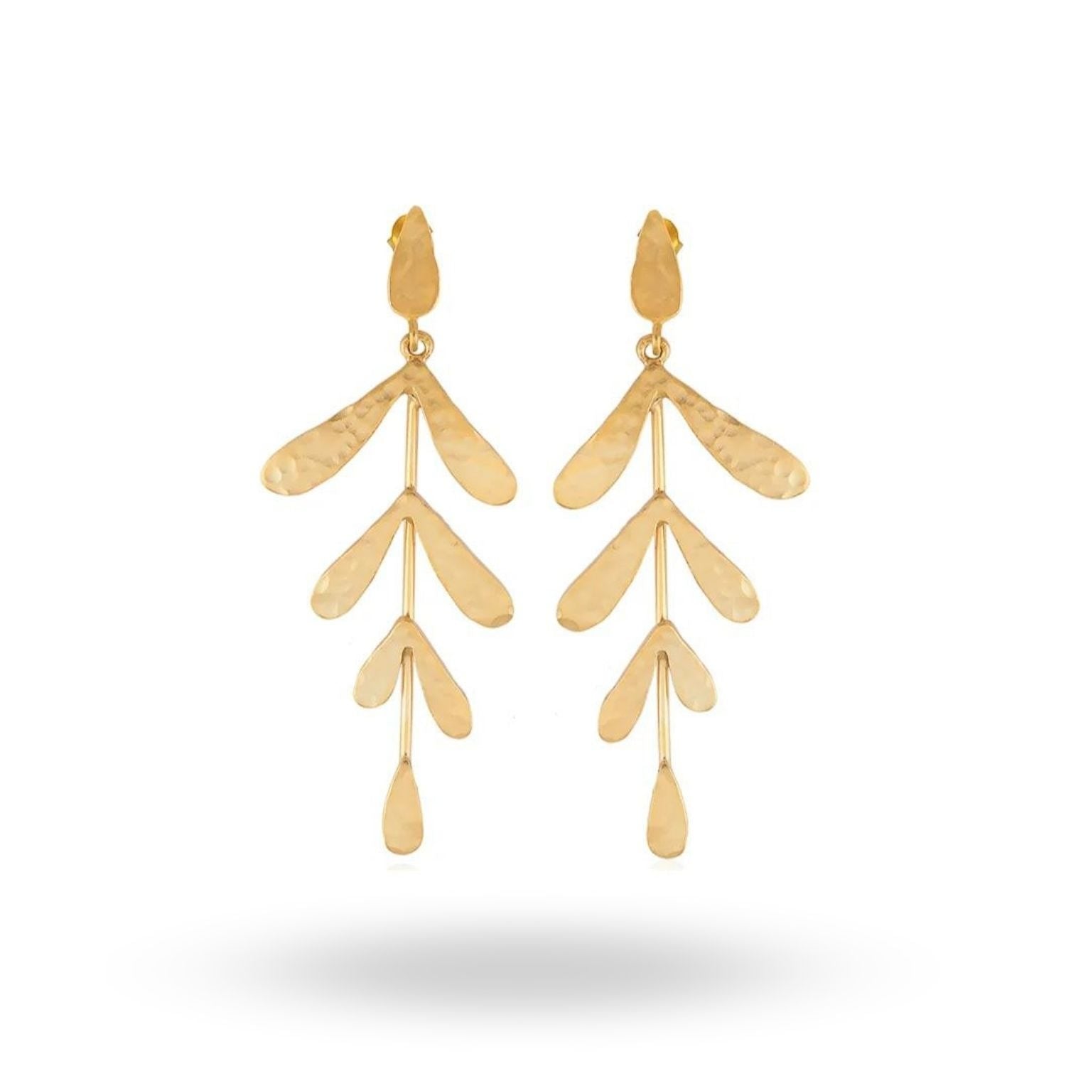 Big Leaf Gold Earring