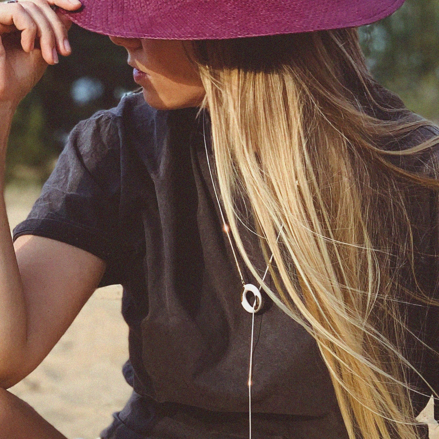 Big Om Choker Mix Silver Necklace