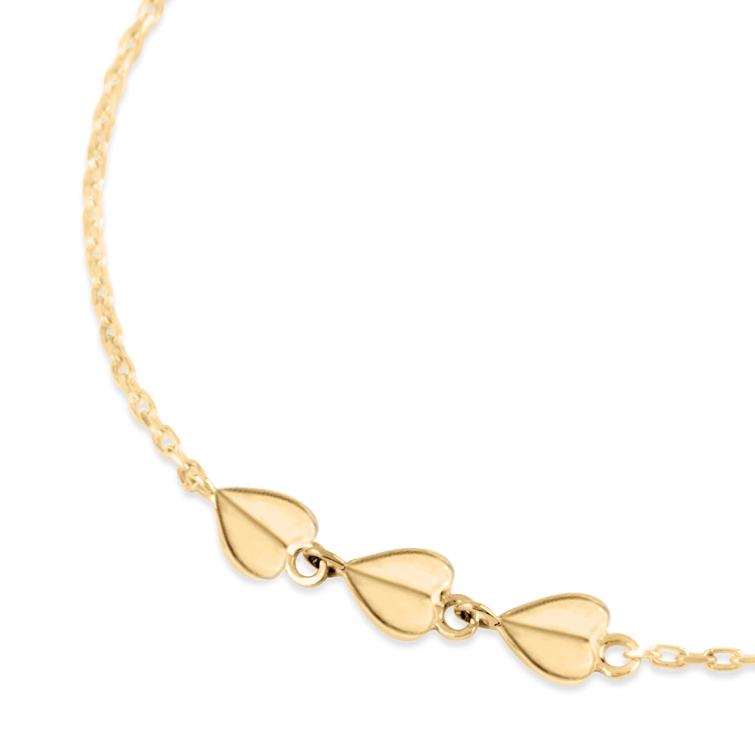 Bijou Folded Heart Trio Bracelet