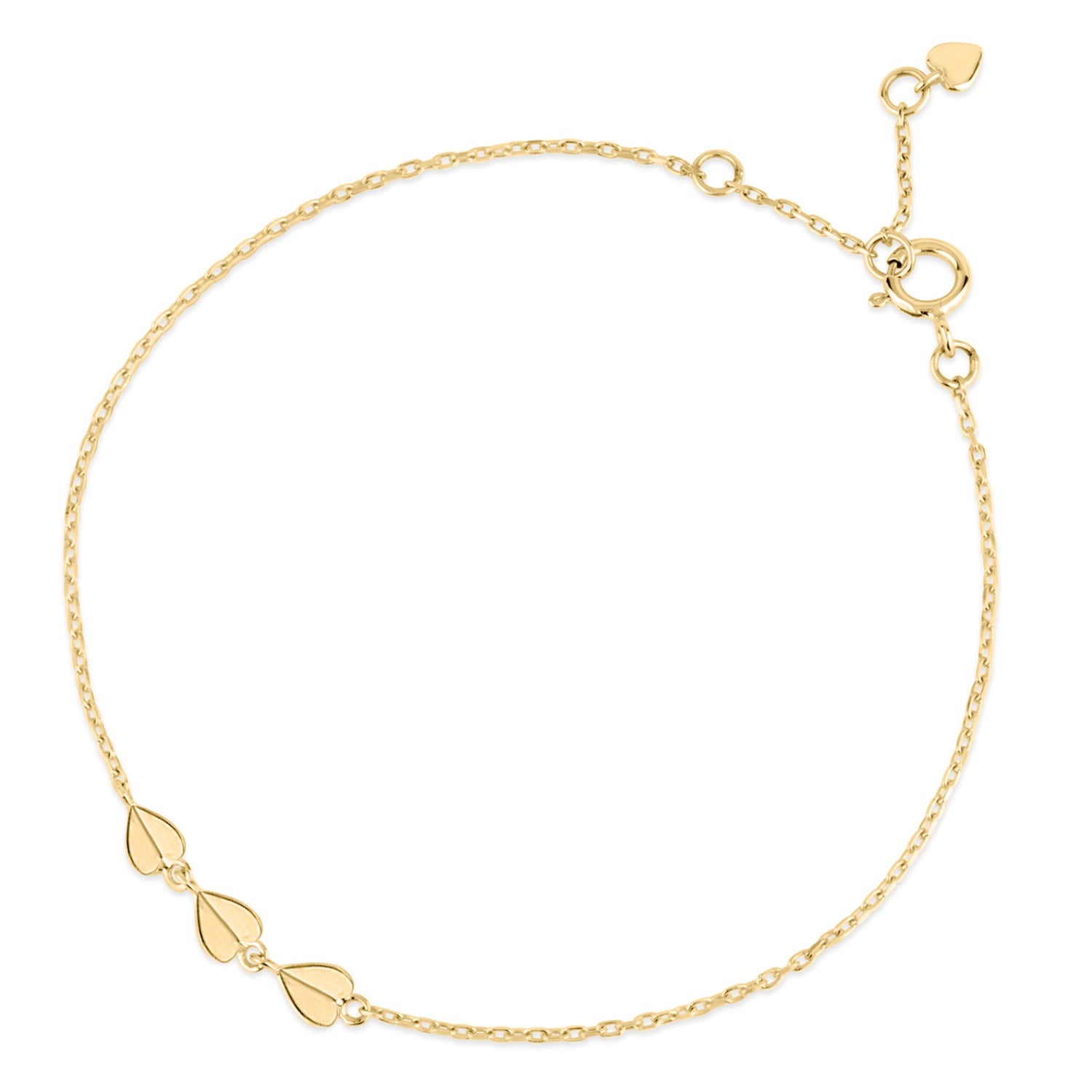 Bijou Folded Heart Trio Bracelet