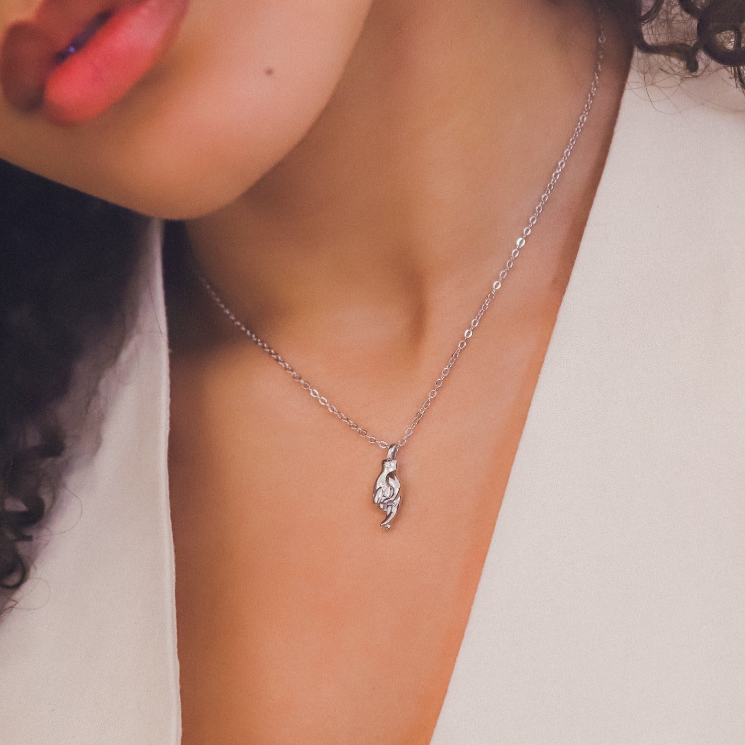 Billie Fingers Crossed Necklace | Sterling Silver